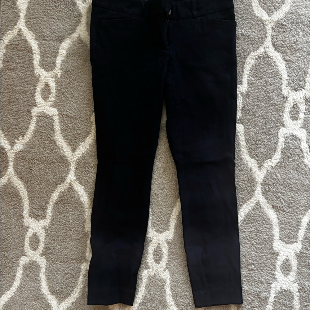 LOFT Navy Ankle Cropped Jumpsuit Modern Elegance